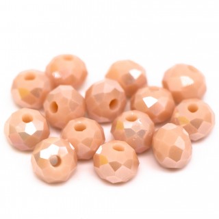 Бусины рондели 6*4мм (персиковый непрозрачный)